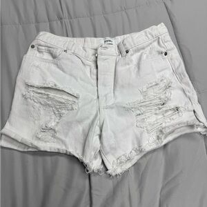 Pistola White Distressed Jean Shorts
